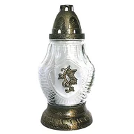 Lampiony i znicze - Znicz szklany Z-11/Z 12 x 24,5 cm 24 h 60 g złoty - miniaturka - grafika 1