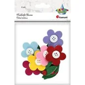 Zabawki kreatywne - Naklejki filcowe 3D kwiaty 6szt - miniaturka - grafika 1