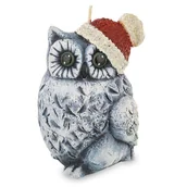 Oświetlenie świąteczne - Art-Pol Art-Pol Pl Świeca Sowa Świąteczna Szara Lewo 142901 - miniaturka - grafika 1