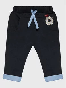 United Colors Of Benetton Spodnie dresowe 3J74GF00X Czarny Regular Fit - Spodnie i spodenki dla dziewczynek - miniaturka - grafika 1