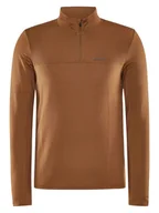 Koszulki sportowe męskie - Craft Koszulka funkcyjna "Core Gain" w kolorze jasnobrązowym - miniaturka - grafika 1