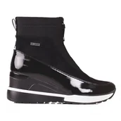 Botki damskie - Sportowe botki damskie na koturnie Vinceza czarne - miniaturka - grafika 1