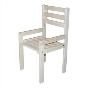 MEBELKI DZIECIECE KRZESEŁKO DREWNIANE DLA JUNIORA - Zestawy mebli dla dzieci - miniaturka - grafika 1