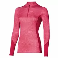 Koszulki i topy damskie - Mizuno Damska koszulka Virtual Body G3 H/Z różany czerwony XS - miniaturka - grafika 1