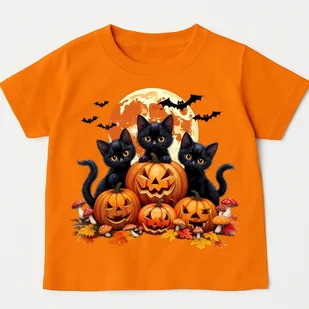 Pomarańczowa koszulka z dynią na Dzień Dyni - kotdynia33 - Koszulki dla dziewczynek Pomarańczowa koszulka z dynią na Dzień Dyni - kotdynia33 - Koszulki dla dziewczynek - miniaturka - grafika 1