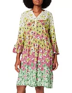 Sukienki - Timezone Damska sukienka w stylu boho z nadrukiem, Multicolor Flowers, XL - miniaturka - grafika 1