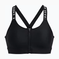 Bielizna sportowa damska - Biustonosz fitness Under Armour Infinity High Bra Zip black/white | WYSYŁKA W 24H | 30 DNI NA ZWROT - miniaturka - grafika 1