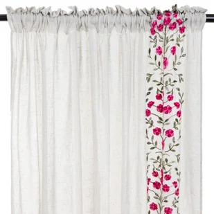 HOMLA Zasłona DARLA z haftowanymi kwiatami 140x250 cm - Zasłony HOMLA Zasłona DARLA z haftowanymi kwiatami 140x250 cm - Zasłony - miniaturka - grafika 1