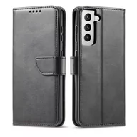 Etui i futerały do telefonów - Hurtel Case Magnet elegancki futerał etui pokrowiec z klapką i funkcją podstawki Samsung Galaxy S22 Ultra czarny - miniaturka - grafika 1