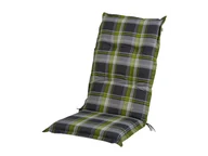 Poduszki ogrodowe - LIVARNO home Poduszka na krzesło z wysokim oparciem Valencia / Miami, 8 cm (w kratkę/zielony) - miniaturka - grafika 1