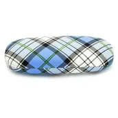 Akcesoria do okularów - Twarde etui Futerał na okulary Niebieska Kratka ET-103b - miniaturka - grafika 1