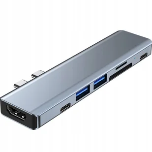 Tech-Protect TECH-PROTECT V5-HUB ADAPTER 7IN1 GREY FD_20238-0 - Adaptery i przejściówki - miniaturka - grafika 2