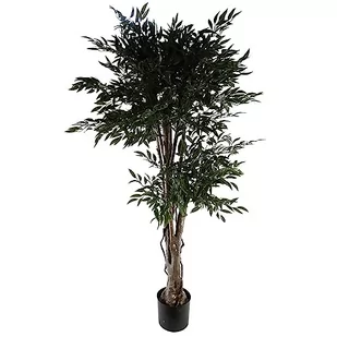 Leaf Realistyczne sztuczne japońskie drzewo Fruticosa Ficus, 140 cm UV Ruscus - Sztuczne drzewka - miniaturka - grafika 1