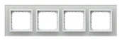 Klawisze i ramki - Ospel Impresja szkło białe ramka R-4YGC/31/00 R-4YGC/31/00 - miniaturka - grafika 1