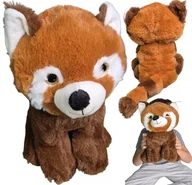 Maskotki i pluszaki - Maskotka Pluszowa MIŚ PANDA CZERWONA Pluszak Przytulanka Misiek misie ZOO 27x27x17 - miniaturka - grafika 1