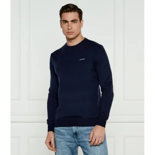GUESS Sweter DANIEL Regular Fit z dodatkiem jedwabiu - Swetry męskie - miniaturka - grafika 1