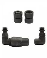 Zawory i kraniki - Zawór termostatyczny trójosiowy Vision ciemny grafit strukturalny lewy GW1/2 - miniaturka - grafika 1