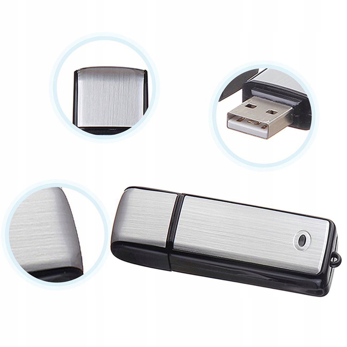 Mini dyktafon szpiegowski podsłuch pendrive dyskretny rejestrator 8GB USB