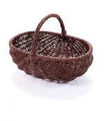 Kosze wiklinowe - Wyroby z Wikliny PPH Jan Wnuk Kosz owalny z wikliny ciemnej 1124 - miniaturka - grafika 1