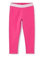 Legginsy - s.Oliver Dziewczęce legginsy z brokatowym ściągaczem, liliowe, 116, fioletowy, 116 cm - miniaturka - grafika 1