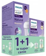 Butelki dla niemowląt - SCY670/01 + SCY673/01 BUTELKA RESPONSYWNA NATURAL Z WENTYLEM AIR FREE 260ML - miniaturka - grafika 1