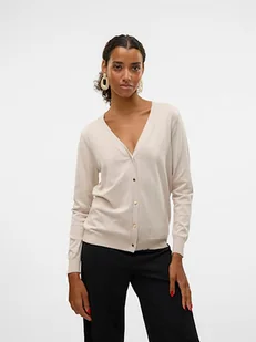 Vero Moda Kardigan w kolorze beżowym - Swetry damskie - miniaturka - grafika 1