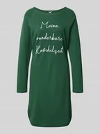 Bielizna nocna - Koszula nocna o kroju regular fit z wyhaftowanym napisem model ‘Kuschelig’ - miniaturka - grafika 1