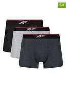 Majtki męskie - Reebok Bokserki (3 pary) "Glynn" w kolorze czarno-antracytowo-jasnoszarym - miniaturka - grafika 1