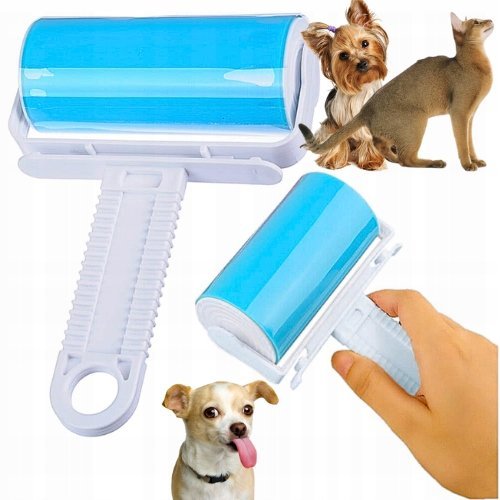 ŻELOWA ROLKA DO CZYSZCZENIA UBRAŃ Z SIERŚCI WAŁEK WIELOKROTNEGO UŻYTKU