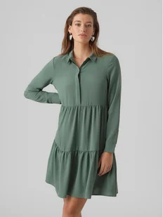 Vero Moda Sukienka codzienna Inge 10293730 Zielony Regular Fit - Sukienki - miniaturka - grafika 1