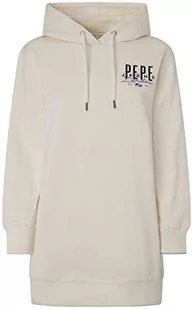 Pepe Jeans Sukienka damska Mia, Biały (mysz), L - Sukienki - miniaturka - grafika 1
