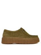 Półbuty damskie - Clarks Półbuty Torhill Bee 26184586 Khaki - miniaturka - grafika 1