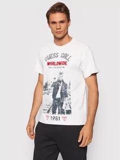 Koszulki męskie - GUESS T-Shirt M1YI70 K8FQ1 Biały Regular Fit - grafika 1