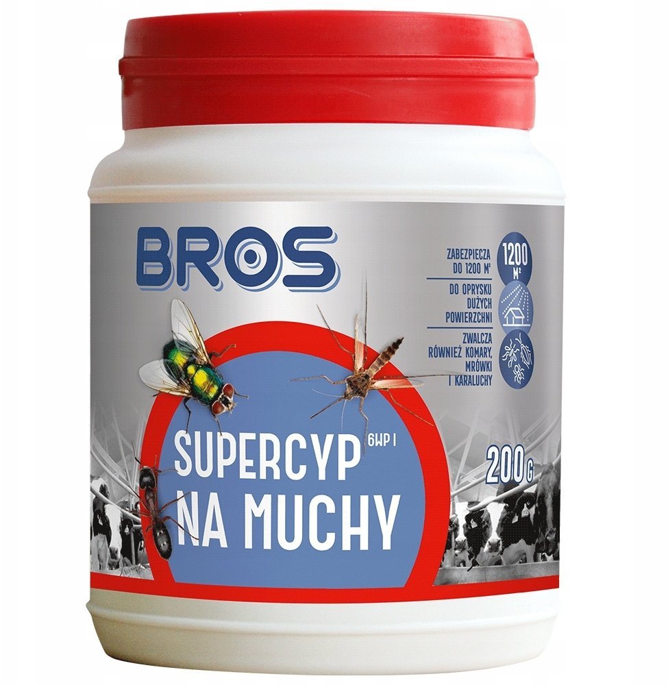 Bros Supercyp 6WP środek na muchy komary karaluchy oprysk 200g