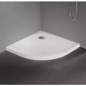 New Trendy B-0579 Brodzik MILD STONE akrylowy p$252łokrągy R55 80x80x4,5 czarny - Brodziki prysznicowe - miniaturka - grafika 1