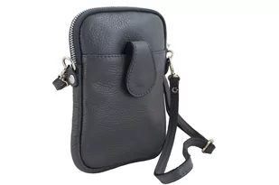 Skórzane etui na telefon - Szare ciemne - Etui i futerały do telefonów - miniaturka - grafika 2