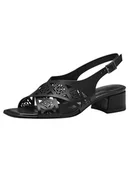 Moda i Uroda OUTLET - Tamaris Damskie sandały 1-28252-42 z obcasem, czarny, 37 eu - miniaturka - grafika 1