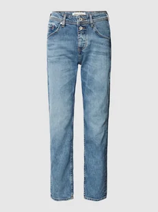 Jeansy o kroju boyfriend fit z detalami z logo - Spodnie damskie - miniaturka - grafika 1