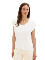 Koszulki i topy damskie - TOM TAILOR T-shirt damski, 10315 - Whisper White, L - miniaturka - grafika 1