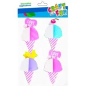 Zabawki kreatywne - Craft with Fun Naklejki lody harmonijka 6 szt. - miniaturka - grafika 1