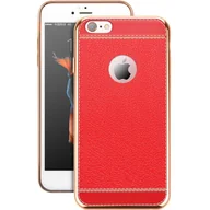 Etui i futerały do telefonów - Etui na telefon komórkowy Apple iPhone 5 / 5s / SE Etui ochronne Etui imitacja skóry czerwone - miniaturka - grafika 1
