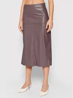 Spódnice - Max Mara Leisure Spódnica z imitacji skóry Carioca MAX MARA LEISURE-37760416 Fioletowy Regular Fit - grafika 1