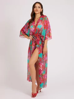 Sukienki - Guess Kimono Z Domieszką Jedwabiu 7628067072957 - grafika 1