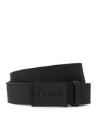 Paski - BOSS Pasek Męski Icon 50471333 Czarny - miniaturka - grafika 1