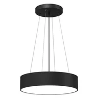 Lampy sufitowe - Zwisająca lampa Sengo 5204 Shilo regulowana okrąg metalowa czarna - miniaturka - grafika 1