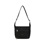 Torebki damskie - Hexagona Damska torebka Garni Cuir de Vachette Paris kolekcja Matcha – czarna – nylon – torba na ramię – torba na ramię, dł. 26 x wys. : 20 x P: 12 cm - miniaturka - grafika 1