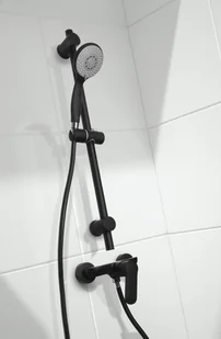 Invena Dark Zestaw prysznicowy natynkowy czarny mat AU-02-001-Q - odbiór osobisty: Kraków, Warszawa - Zestawy prysznicowe - miniaturka - grafika 1
