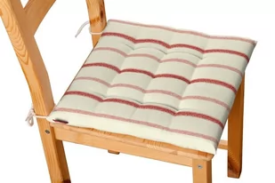Dekoria Siedzisko Karol na krzesło ecru tło czerwone paski 40 × 40 × 3,5 cm Avinon 200-129-15 - Meble modułowe i akcesoria - miniaturka - grafika 1