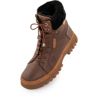 Skórzane Boty Zimowe Nell 207 Praline - Styl i Komfort - Buty rowerowe - miniaturka - grafika 1
