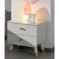 Szafy i szafki dla dzieci - Biała dziecięca szafka nocna z drewna sosnowego Vipack Billy - miniaturka - grafika 1